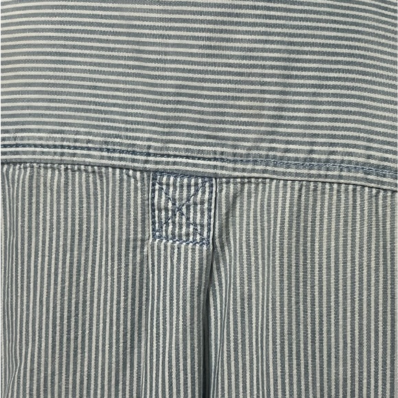 American Eagle Striped Denim Button up Shirt - Picture 6 of 7